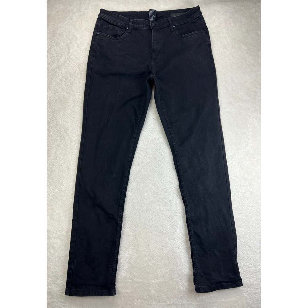 The Perfect Jean NYC Athletic Fit Jeans Mens 36x36 Black Denim Stretch 5-Pocket